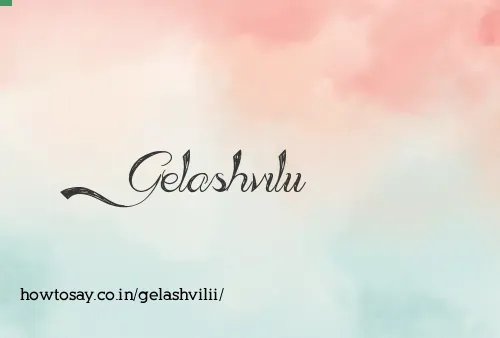 Gelashvilii