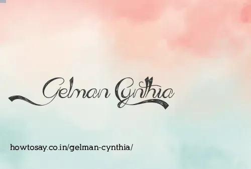 Gelman Cynthia