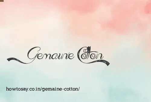 Gemaine Cotton