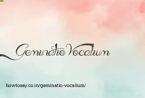 Geminatio Vocalium
