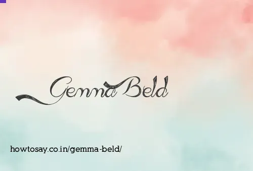 Gemma Beld