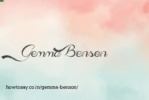 Gemma Benson