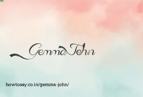 Gemma John