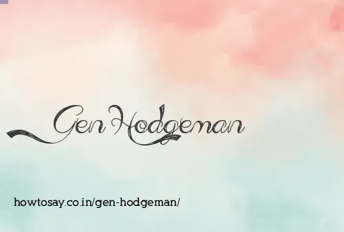 Gen Hodgeman