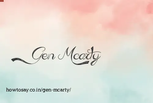 Gen Mcarty