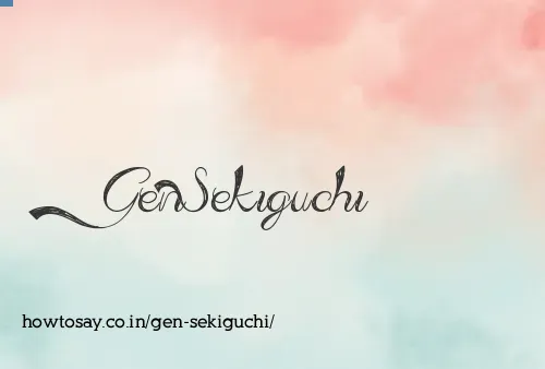 Gen Sekiguchi