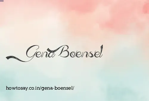 Gena Boensel