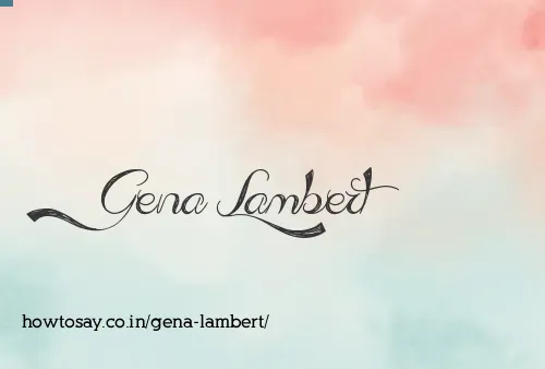 Gena Lambert
