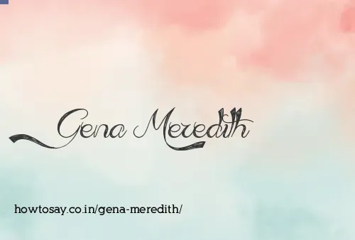 Gena Meredith