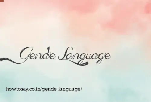 Gende Language