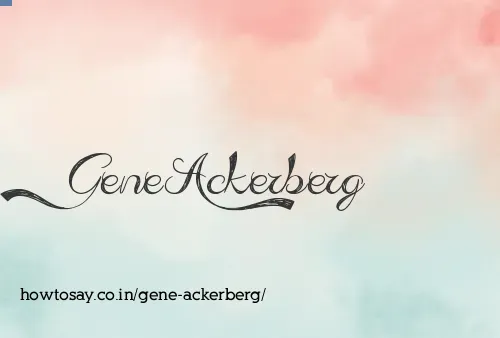 Gene Ackerberg