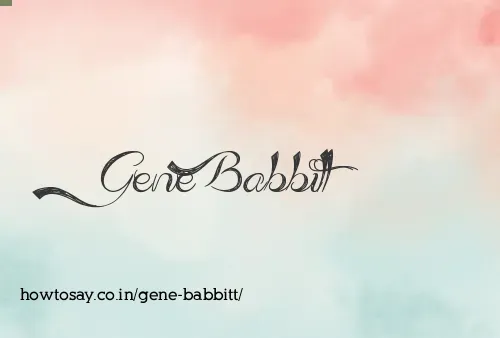 Gene Babbitt