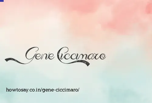 Gene Ciccimaro