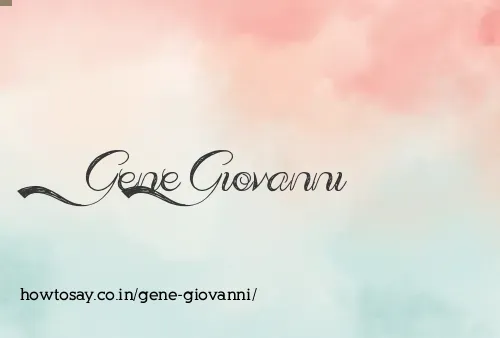Gene Giovanni