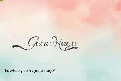 Gene Hoge