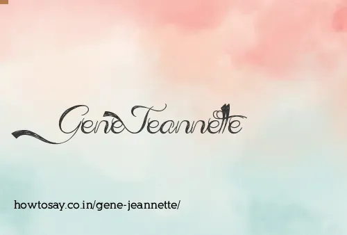Gene Jeannette