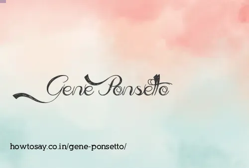 Gene Ponsetto