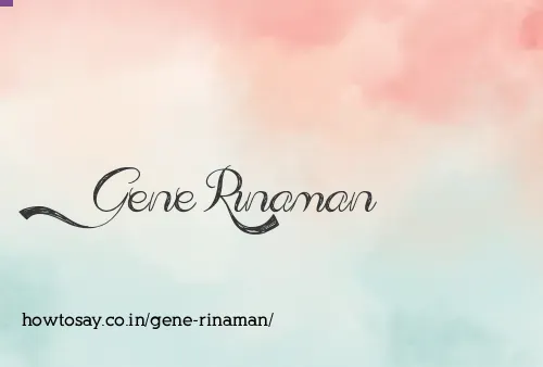 Gene Rinaman