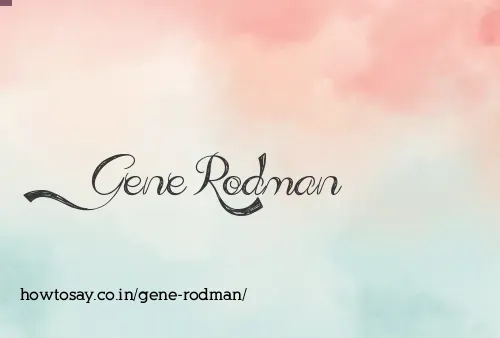 Gene Rodman