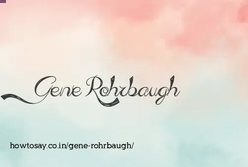 Gene Rohrbaugh