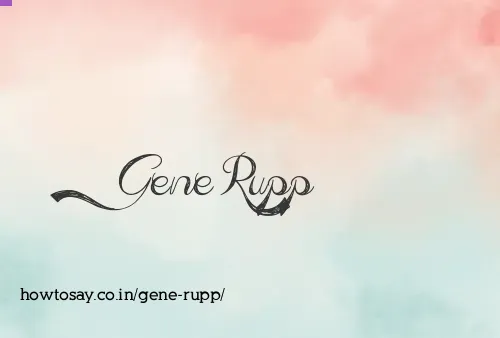 Gene Rupp