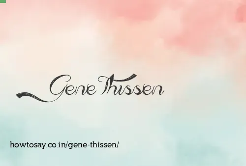 Gene Thissen