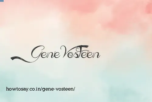 Gene Vosteen