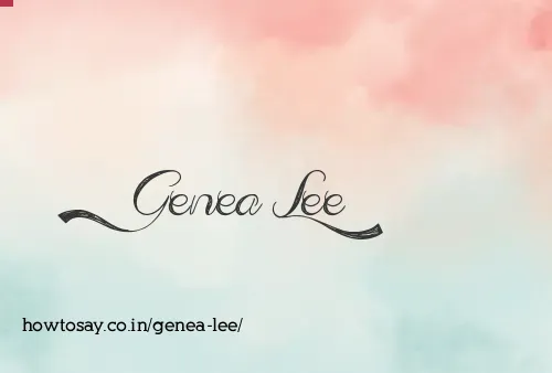 Genea Lee