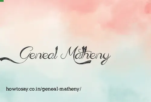 Geneal Matheny