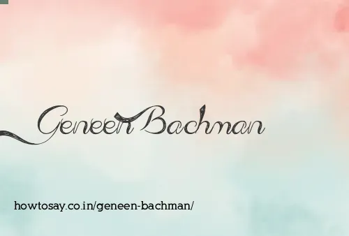 Geneen Bachman