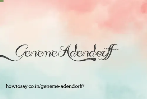 Geneme Adendorff