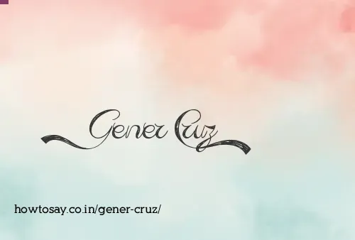 Gener Cruz