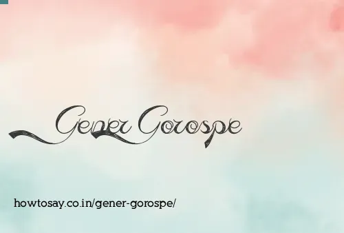 Gener Gorospe