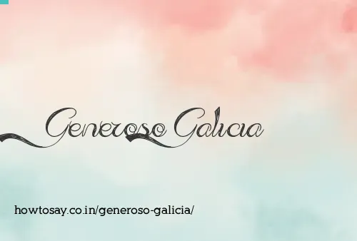 Generoso Galicia