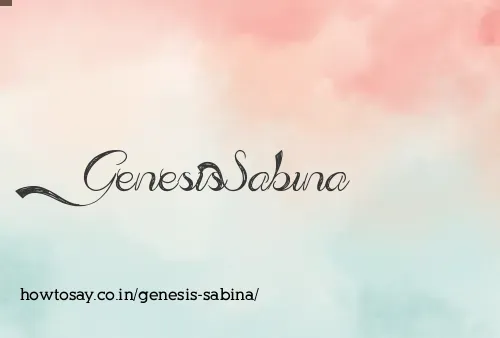 Genesis Sabina