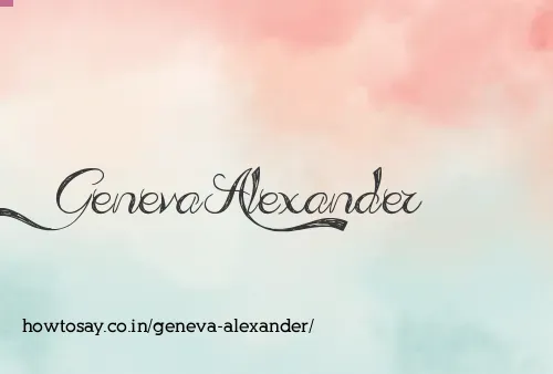 Geneva Alexander
