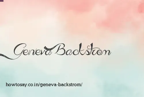 Geneva Backstrom