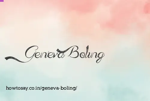 Geneva Boling