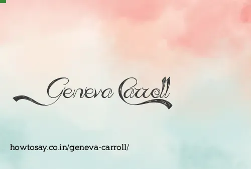 Geneva Carroll