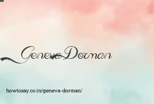 Geneva Dorman