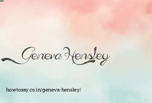 Geneva Hensley