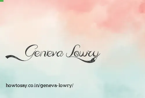Geneva Lowry
