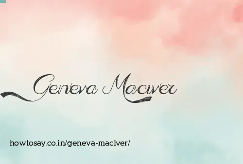 Geneva Maciver