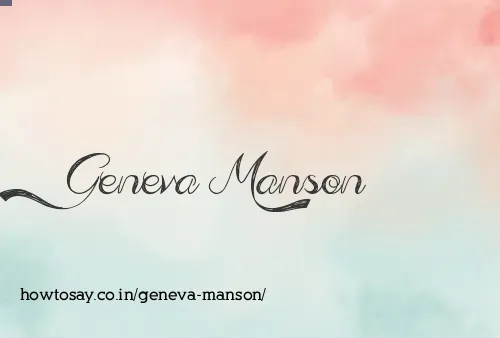 Geneva Manson