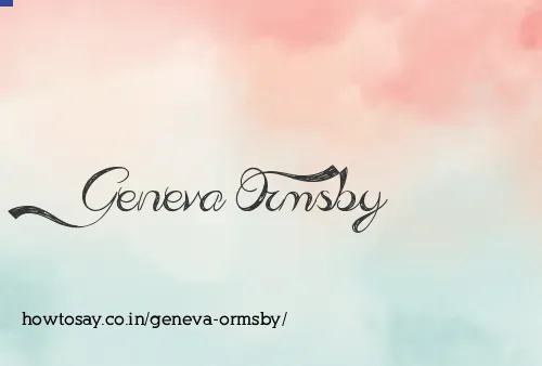 Geneva Ormsby