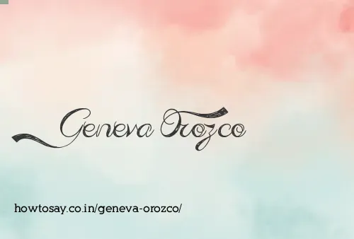 Geneva Orozco