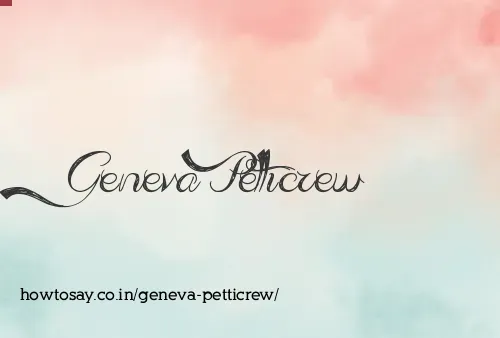 Geneva Petticrew
