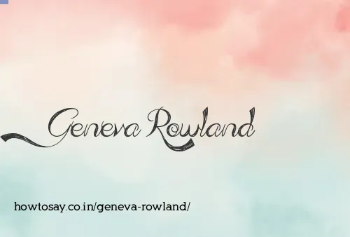 Geneva Rowland