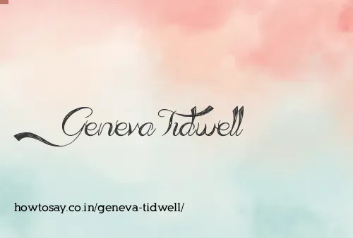 Geneva Tidwell