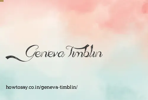Geneva Timblin
